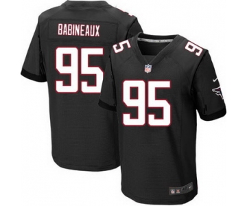 Men's Atlanta Falcons #95 Jonathan Babineaux Black Alternate NFL Nike Elite Jersey