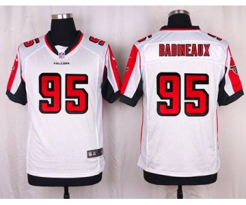 Men's Atlanta Falcons #95 Jonathan Babineaux White Road NFL Nike Elite Jersey