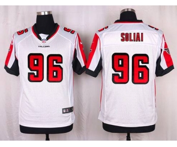 Men's Atlanta Falcons #96 Paul Soliai White Road NFL Nike Elite Jersey