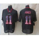 Nike Atlanta Falcons #11 Julio Jones 2014 USA Flag Fashion Black Elite Jersey