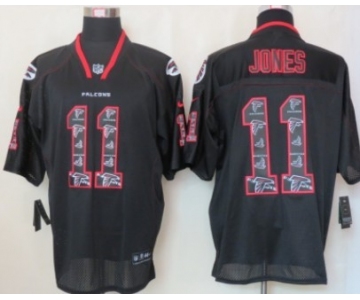 Nike Atlanta Falcons #11 Julio Jones Lights Out Black Ornamented Elite Jersey