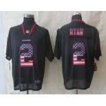 Nike Atlanta Falcons #2 Matt Ryan 2014 USA Flag Fashion Black Elite Jersey