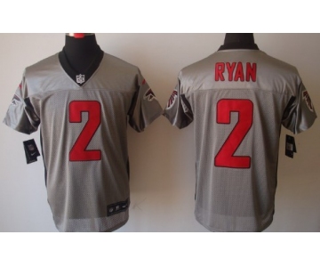 Nike Atlanta Falcons #2 Matt Ryan Gray Shadow Elite Jersey