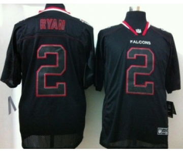 Nike Atlanta Falcons #2 Matt Ryan Lights Out Black Elite Jersey