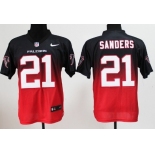 Nike Atlanta Falcons #21 Deion Sanders Black/Red Fadeaway Elite Jersey