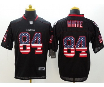 Nike Atlanta Falcons #84 Roddy White 2014 USA Flag Fashion Black Elite Jersey