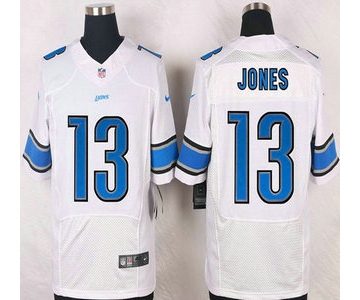 Detroit Lions #13 T. J. Jones White Road NFL Nike Elite Jersey