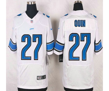 Detroit Lions #27 Glover Quin White Road NFL Nike Elite Jersey