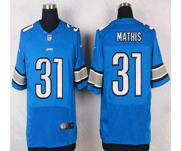 Detroit Lions #31 Rashean Mathis Light Blue Team Color NFL Nike Elite Jersey