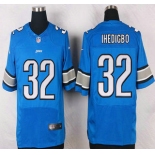 Detroit Lions #32 James Ihedigbo Light Blue Team Color NFL Nike Elite Jersey