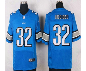 Detroit Lions #32 James Ihedigbo Light Blue Team Color NFL Nike Elite Jersey