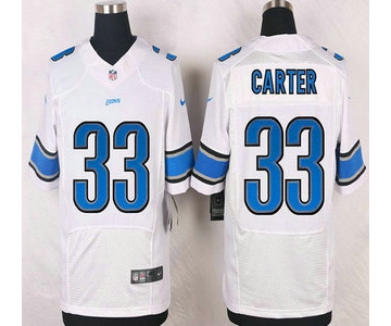 Detroit Lions #33 Alex Carter White Road NFL Nike Elite Jersey