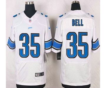 Detroit Lions #35 Joique Bell White Road NFL Nike Elite Jersey