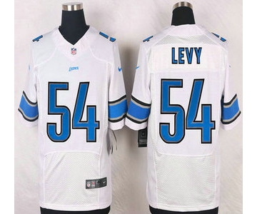 Detroit Lions #54 DeAndre Levy White Road NFL Nike Elite Jersey