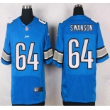 Detroit Lions #64 Travis Swanson Light Blue Team Color NFL Nike Elite Jersey