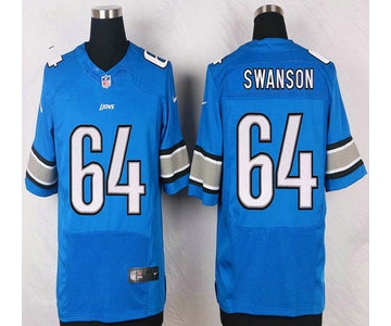 Detroit Lions #64 Travis Swanson Light Blue Team Color NFL Nike Elite Jersey