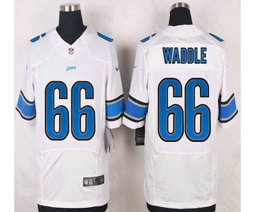 Detroit Lions #66 LaAdrian Waddle White Road NFL Nike Elite Jersey