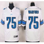 Detroit Lions #75 Larry Warford White Road NFL Nike Elite Jersey