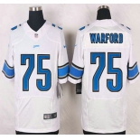 Detroit Lions #75 Larry Warford White Road NFL Nike Elite Jersey