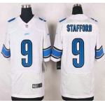 Detroit Lions #9 Matthew Stafford White Road NFL Nike Elite Jersey