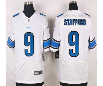 Detroit Lions #9 Matthew Stafford White Road NFL Nike Elite Jersey