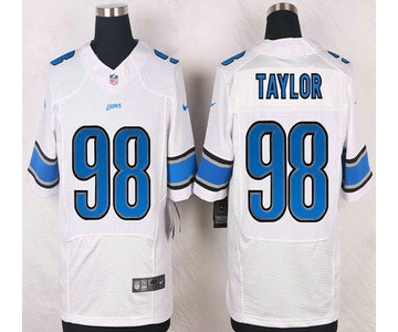 Detroit Lions #98 Devin Taylor White Road NFL Nike Elite Jersey