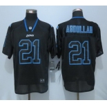Men's Detroit Lions #21 Ameer Abdullah Lights Out Black NFL Nike Elite Jersey