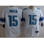 Nike Detroit Lions #15 Golden Tate III White Elite Jersey