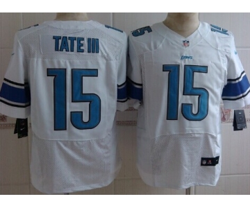 Nike Detroit Lions #15 Golden Tate III White Elite Jersey