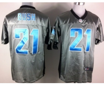 Nike Detroit Lions #21 Reggie Bush Gray Shadow Elite Jersey