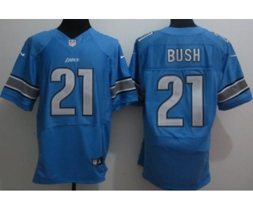 Nike Detroit Lions #21 Reggie Bush Light Blue Elite Jersey
