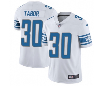 Nike Detroit  Lions #30 Teez Tabor White Men's Stitched NFL Elite Jersey