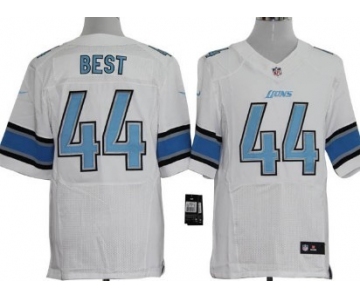 Nike Detroit Lions #44 Jahvid Best White Elite Jersey