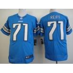 Nike Detroit Lions #71 Riley Reiff Light Blue Elite Jersey
