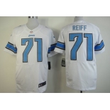 Nike Detroit Lions #71 Riley Reiff White Elite Jersey