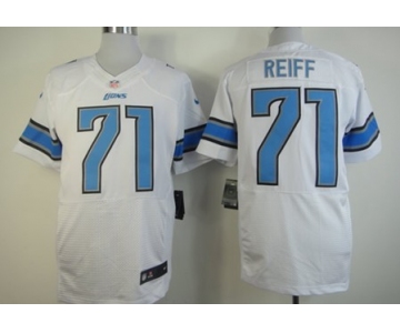 Nike Detroit Lions #71 Riley Reiff White Elite Jersey