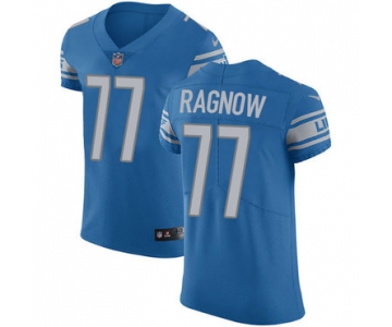 Nike Detroit Lions #77 Frank Ragnow Blue Team Color Men's Stitched NFL Vapor Untouchable Elite Jersey