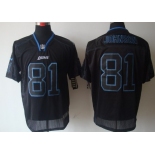 Nike Detroit Lions #81 Calvin Johnson Lights Out Black Elite Jersey