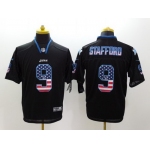 Nike Detroit Lions #9 Matthew Stafford 2014 USA Flag Fashion Black Elite Jersey