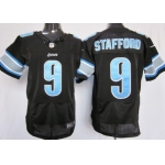 Nike Detroit Lions #9 Matthew Stafford Black Elite Jersey