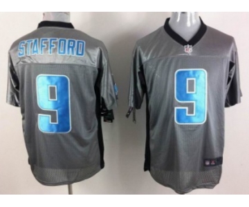 Nike Detroit Lions #9 Matthew Stafford Gray Shadow Elite Jersey