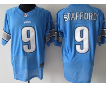 Nike Detroit Lions #9 Matthew Stafford Light Blue Elite Jersey