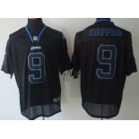 Nike Detroit Lions #9 Matthew Stafford Lights Out Black Elite Jersey