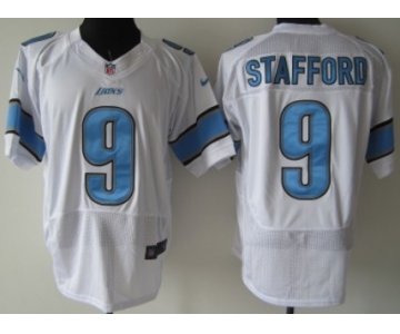 Nike Detroit Lions #9 Matthew Stafford White Elite Jersey