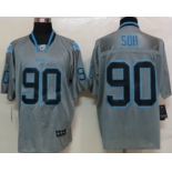 Nike Detroit Lions #90 Ndamukong Suh Lights Out Gray Elite Jersey