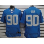 Nike Detroit Lions #90 Ndamukong Suh Navy Blue Elite Jersey