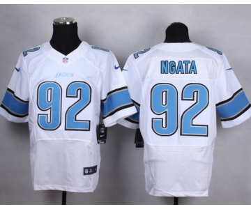 Nike Detroit Lions #92 Haloti Ngata White Elite Jersey