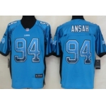 Nike Detroit Lions #94 Ziggy Ansah Drift Fashion Blue Elite Jersey