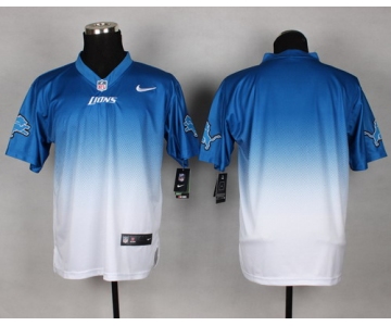 Nike Detroit Lions Blank Light Blue/White Fadeaway Elite Jersey