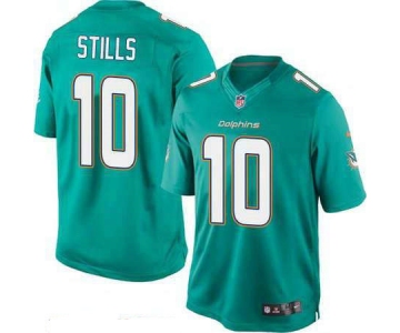 Men's Miami Dolphins #10 Kenny Stills Green Team Color Stitched NFL Nike Game Jersey